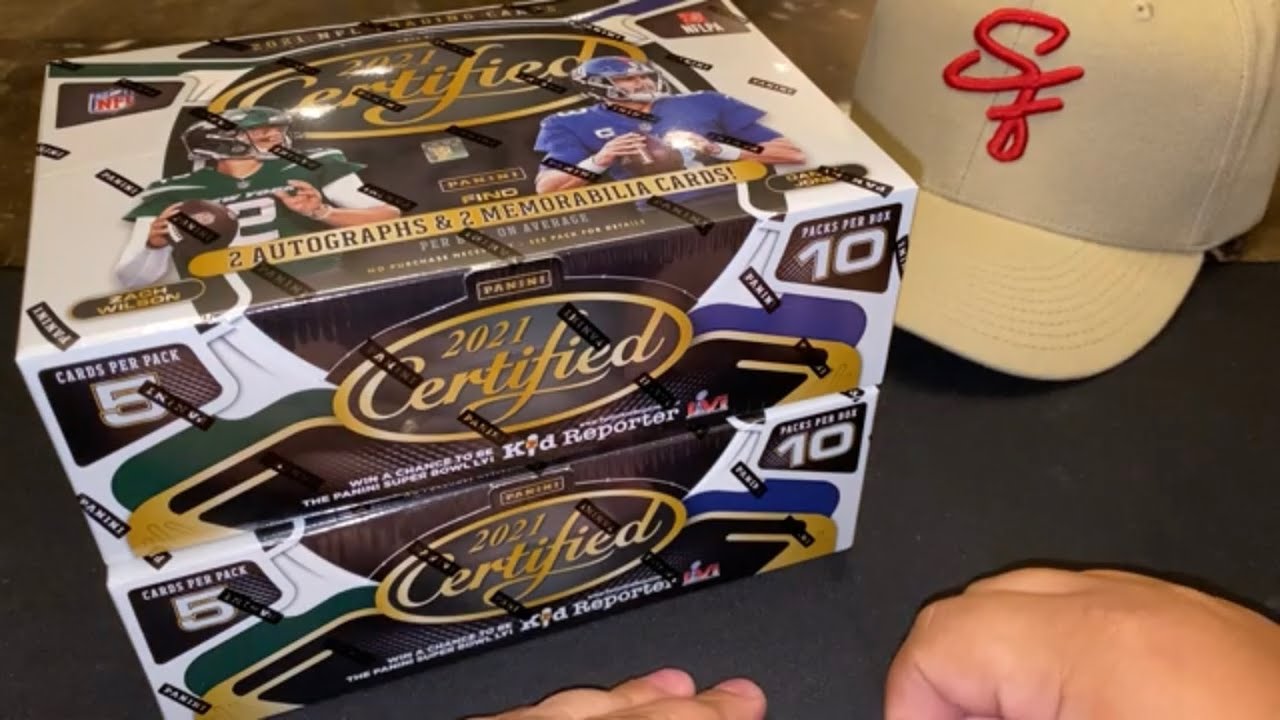 2021 Panini Certified Football Dual Hobby Box Late Night Rip - 4 Autos and 4 Mems