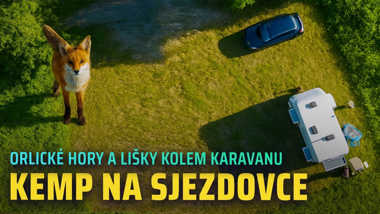 Noc na sjezdovce s liškami! 🦊 Orlické hory karavanem