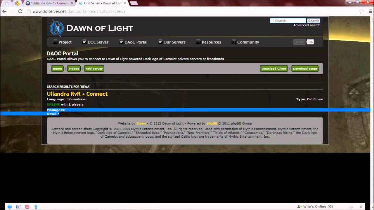 Create a DAoC freeshard (dol) - (dewa)