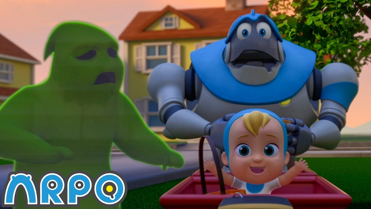 Haunted Ghost Train! | ARPO the Robot | Halloween Cartoons for Kids @ARPOTheRobot