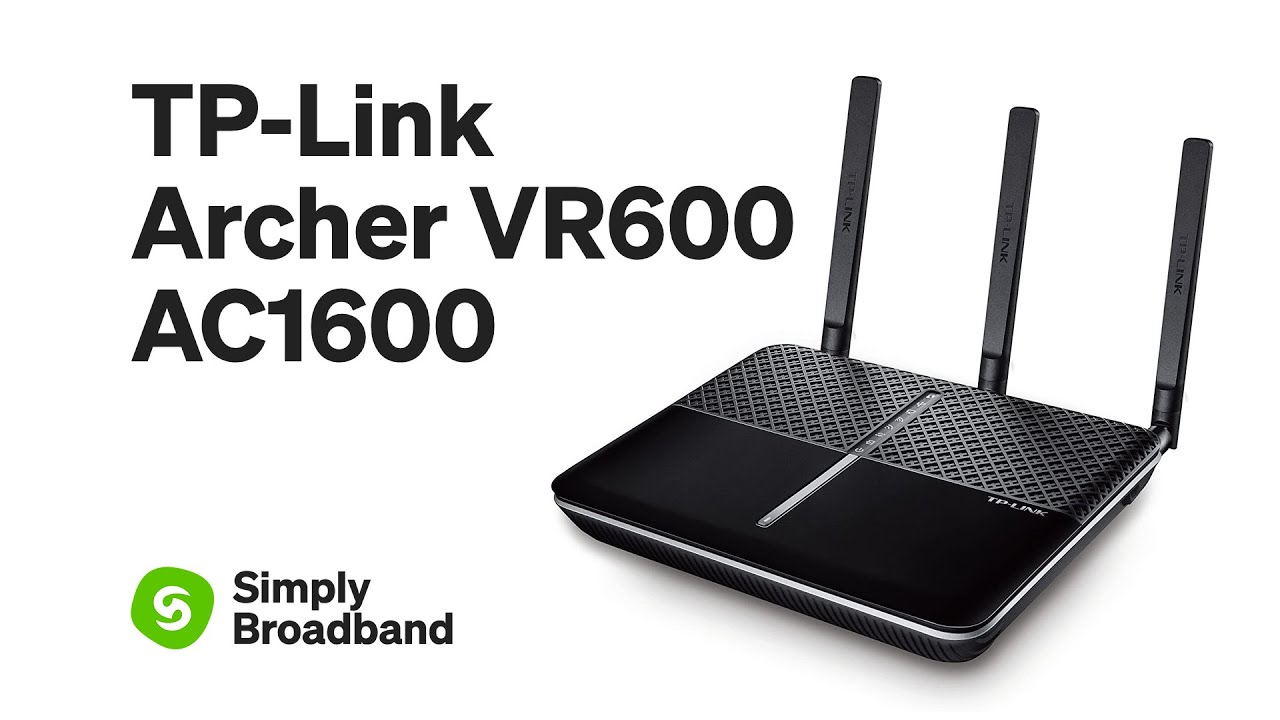 TP Link Archer VR600 — Internet connection setup