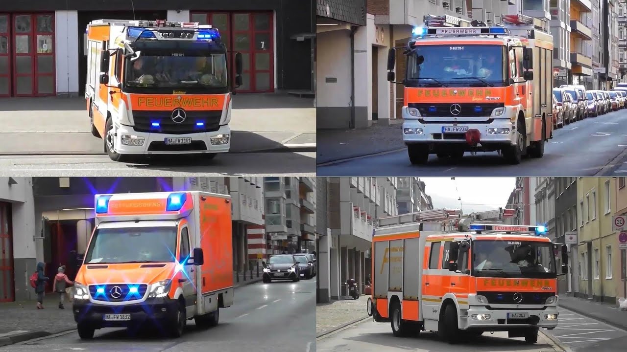 [FEUERWACHE MITTE] 20 Wachausfahrten Brandschutz Berufsfeuerwehr Hagen FRW1