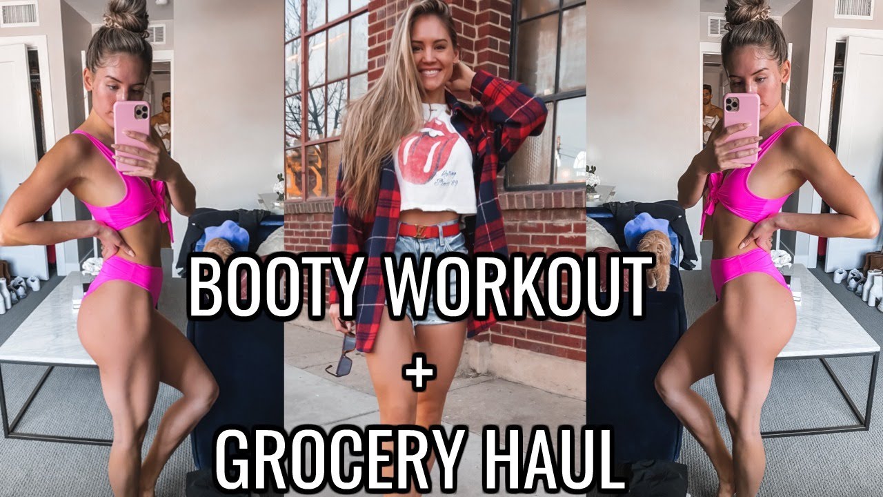 booty workout, grocery haul, WEEKEND VLOG