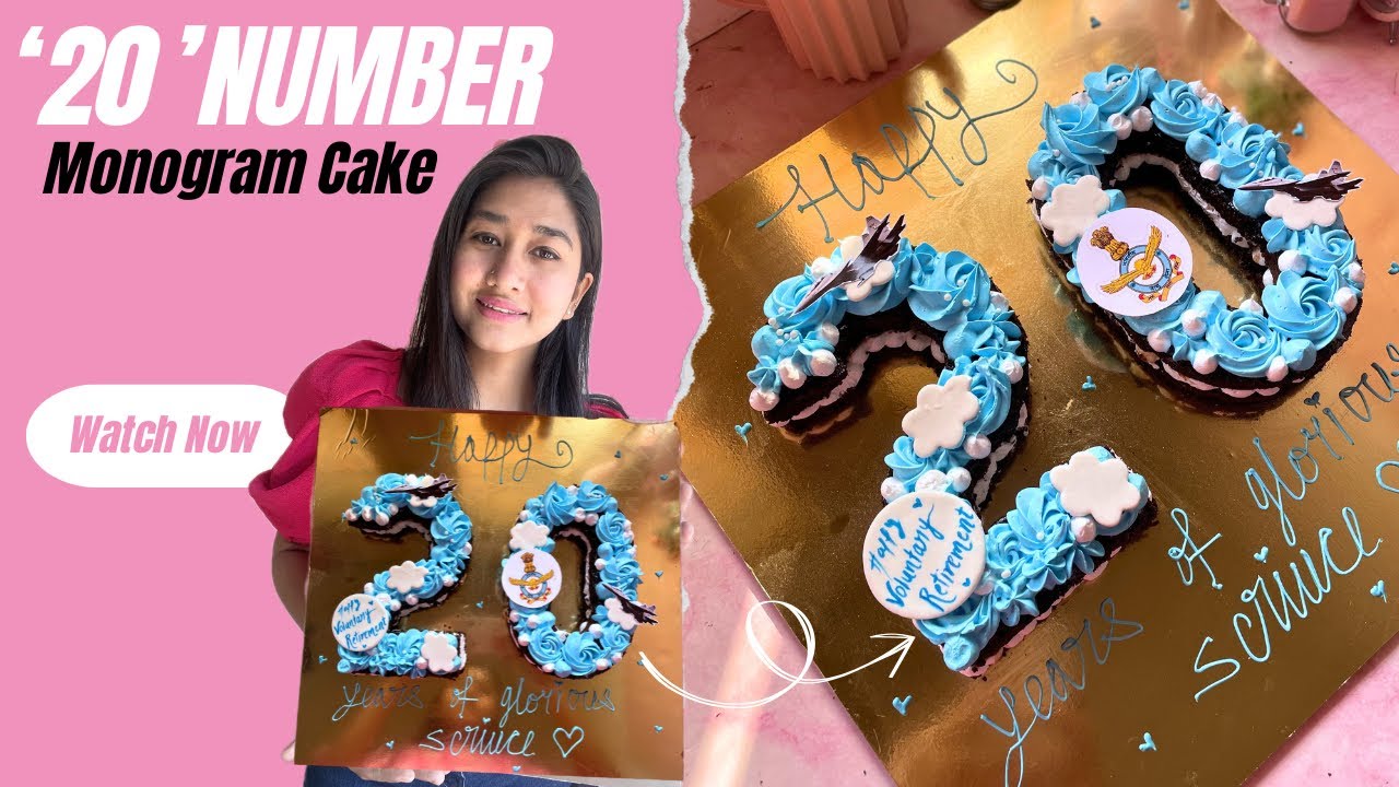 20 number monogram cake | 20 number cake | Monogram cake | Number cake | 2 number cake | 0 number