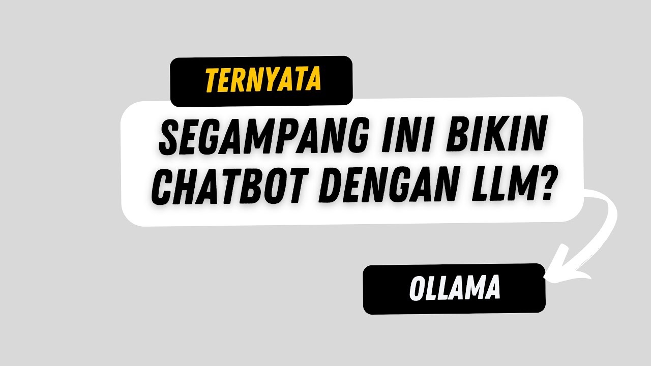 Cara Gampang Membuat 'Kloningan' ChatGPT dengan Ollama di Lokal Komputer #chatgpt #llm #ollama #ai