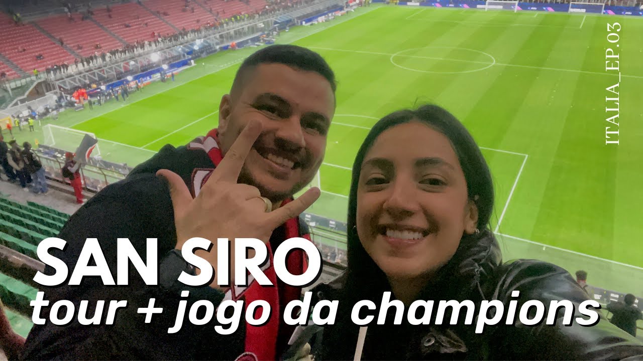 TOUR NO SAN SIRO + JOGO DA CHAMPIONS LEAGUE: AC MILAN X RB SALZBURG (gol do Giroud)| italia_03 #vlog