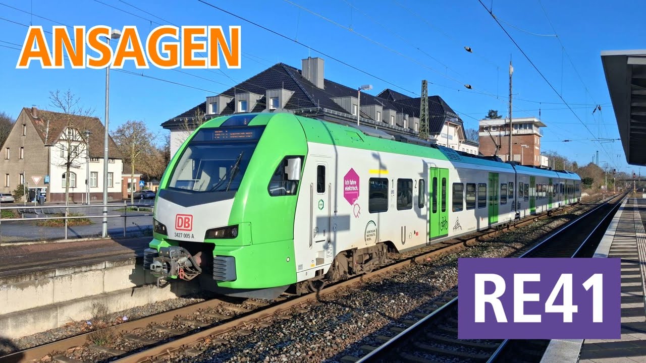 [DB Regio NRW] Ansagen des RE41 Haltern am See - Bochum Hbf