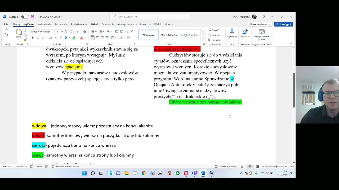 Podstawy edycji tekstu (błędy edycyjne, tekstowe)- część I