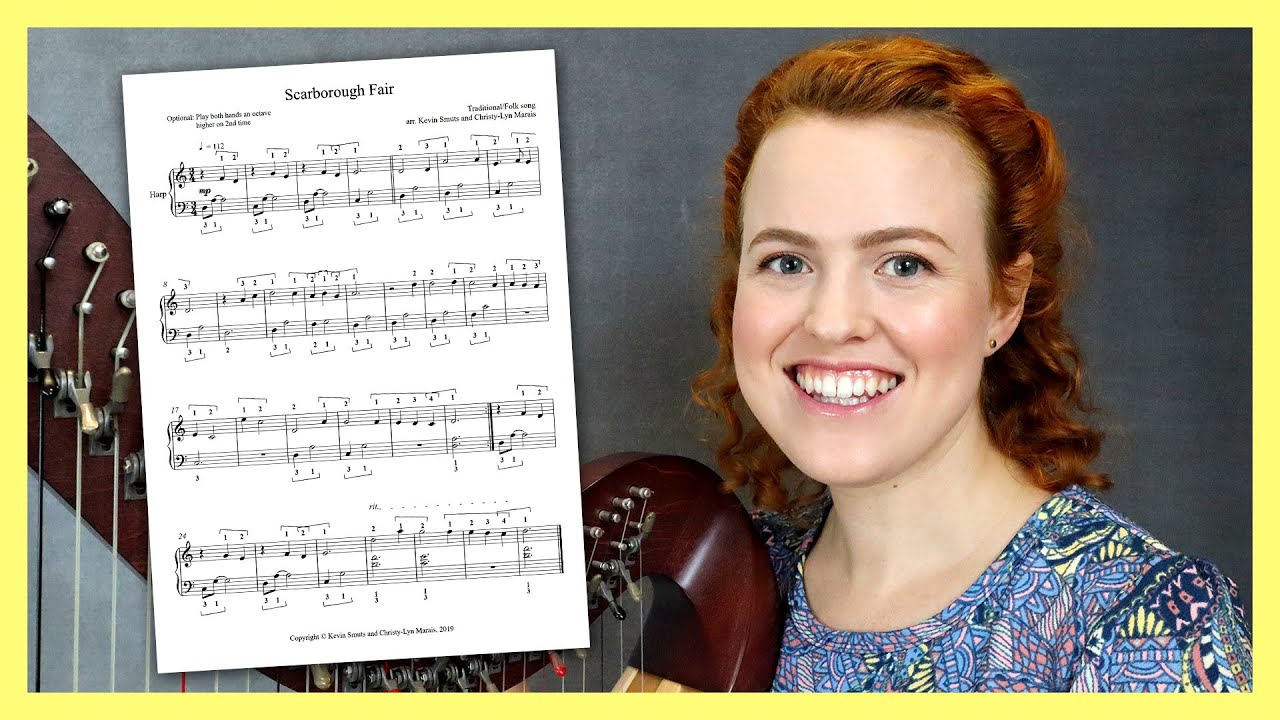Free Harp Lesson: Scarborough Fair for beginners!