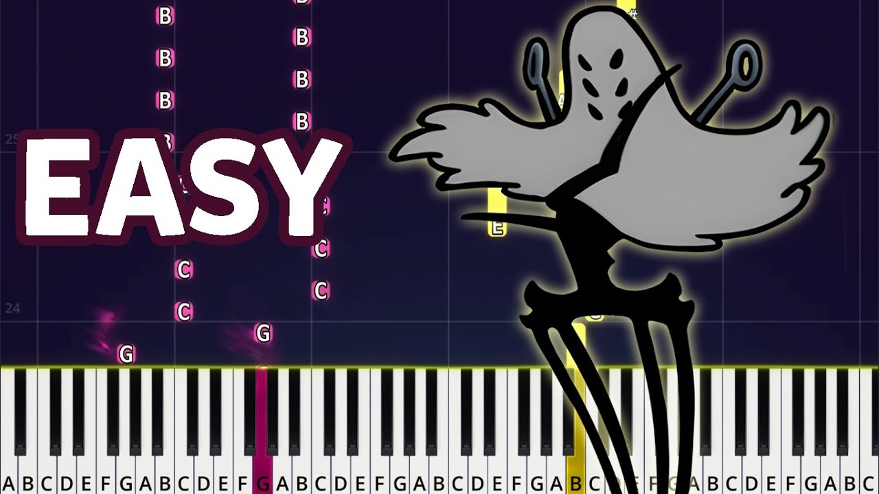 Widow - Hollow Knight: Silksong Easy Piano Tutorial