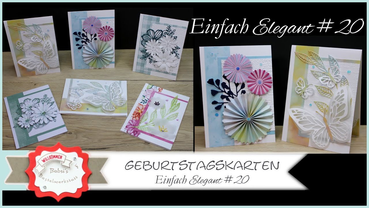 Einfach Elegant #20 - tolle Karte basteln - Geburtstagskarte - wei&szlig;e Karte -  Stampin'Up - Anleitung