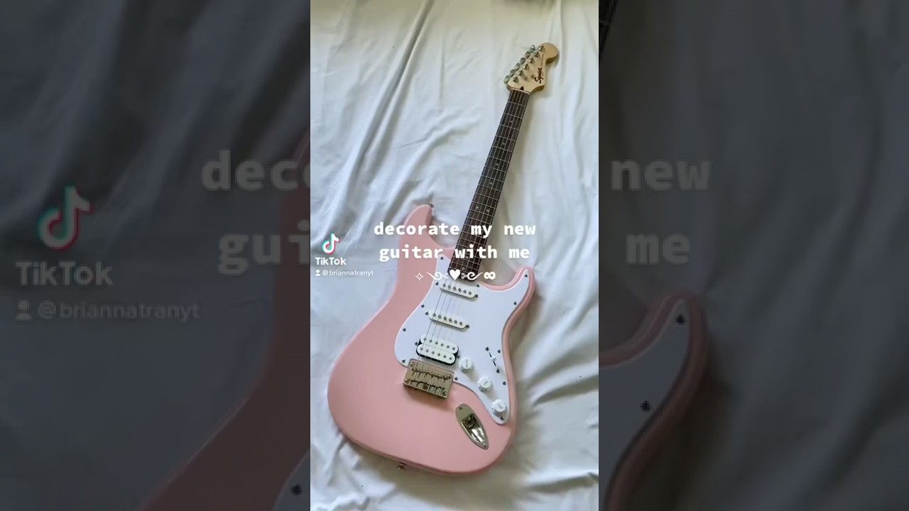decorate my new guitar w/ me ⋆୨୧⋆ #shorts