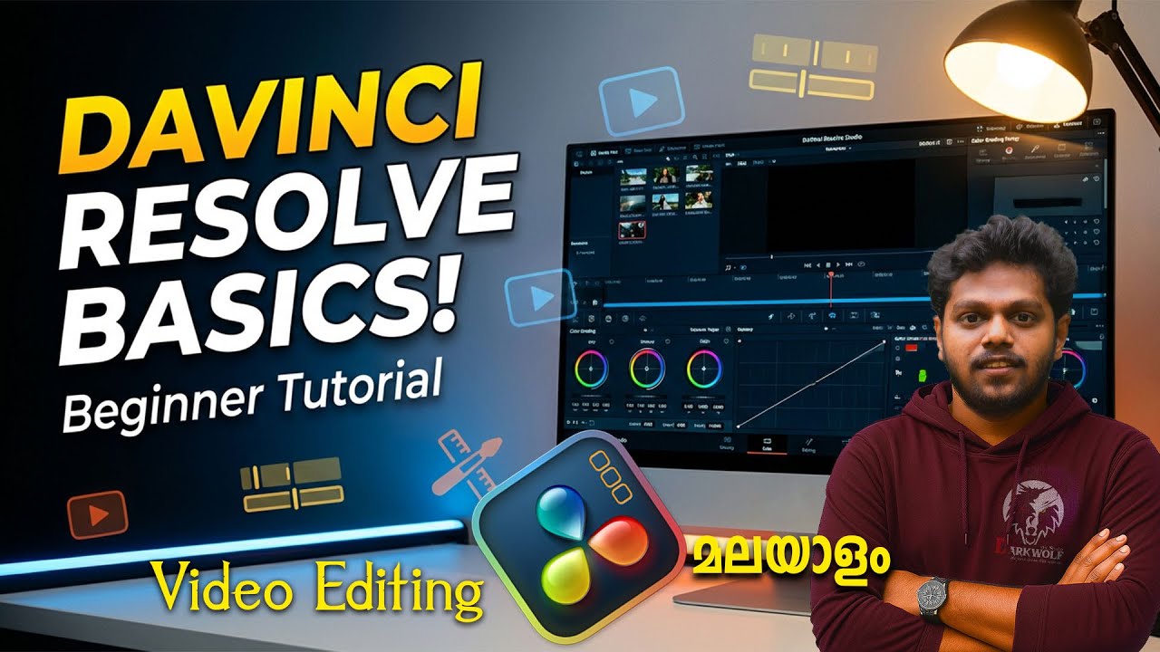Davinci resolve 20 Basic tutorial for beginners in malayalam . Online class in website