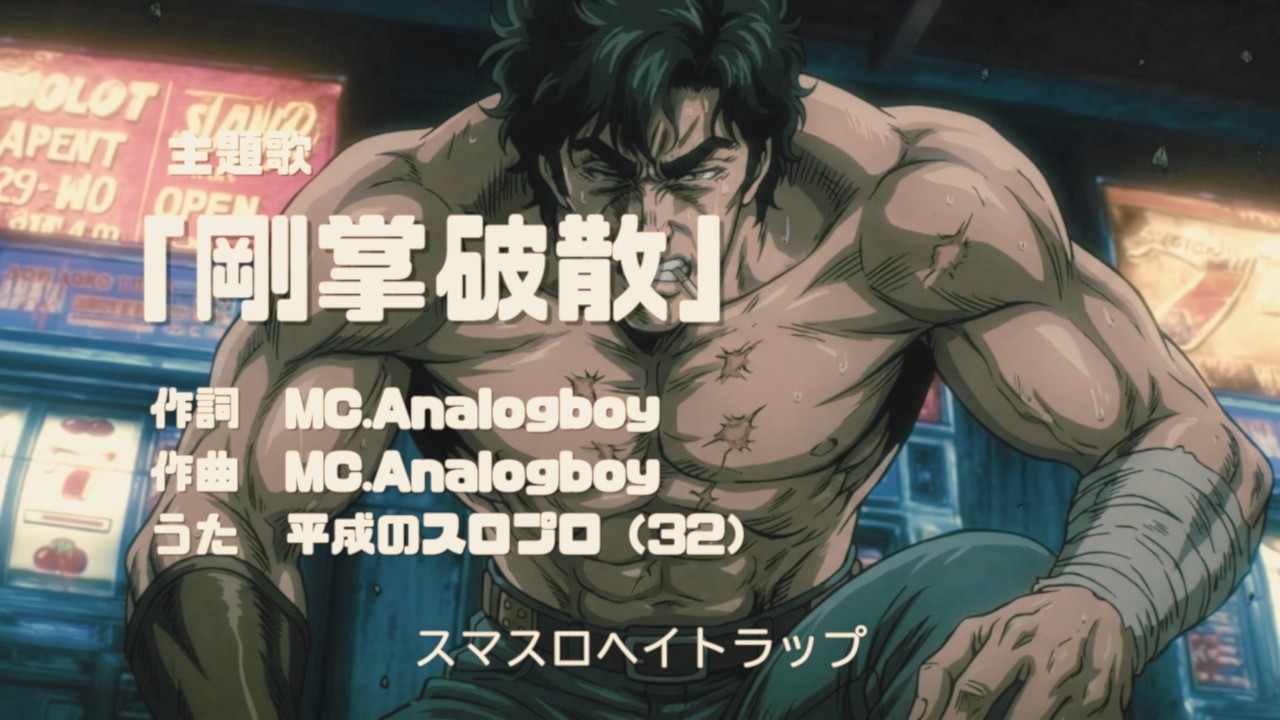 【架空平成アニメ】主題歌『剛掌破散』/ 20年代スロプロが歌うスマスロヘイトラップ