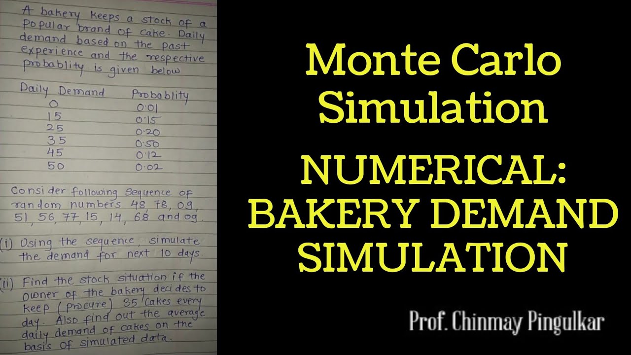 S1 E 18 Operations Research, Simulation: Monte Carlo Simulation Numerical: Bakery demand simulation