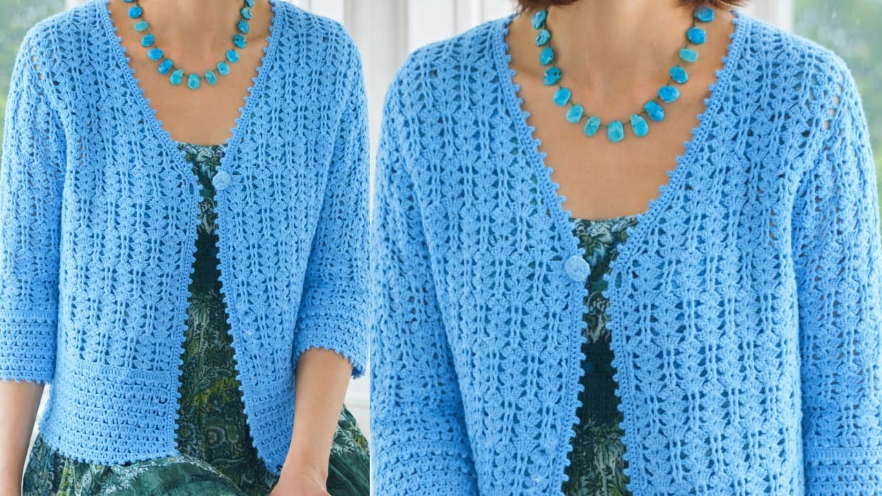 WOW💯💕Easy Crochet Women Sweater Pattern 💯 New Crochet Cardigan Pattern Stitch Pattern only