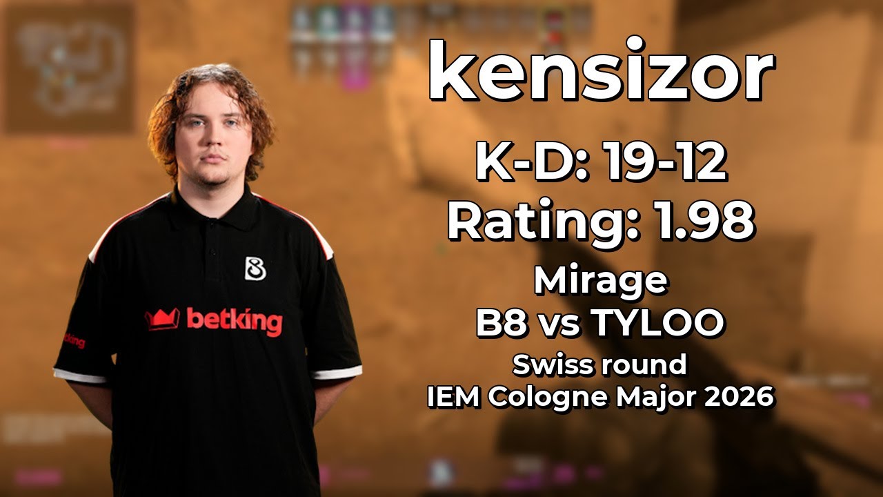 kensizor | 1.98 Rating | B8 vs TYLOO | Mirage | Swiss round | IEM Cologne Major 2026