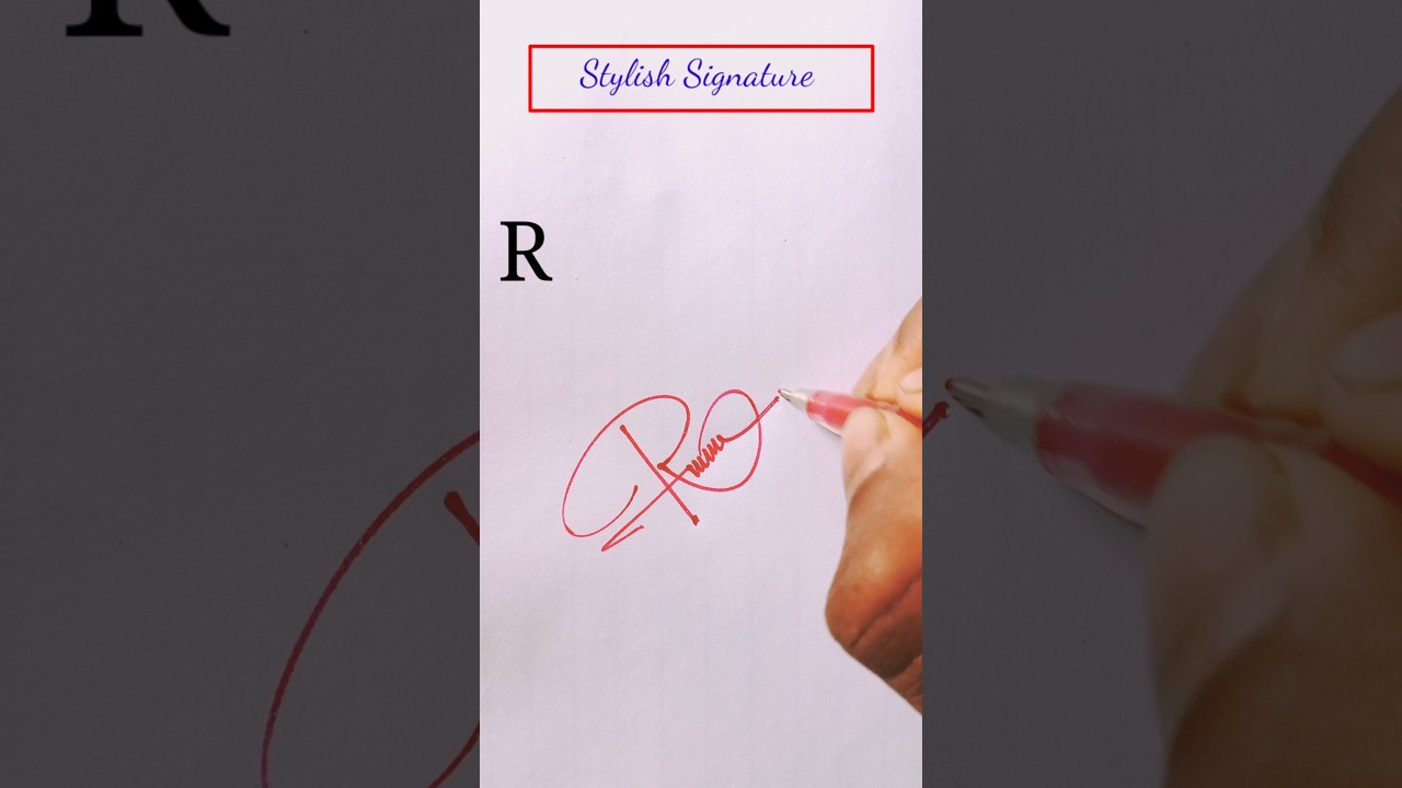 Professional signature making of R letter #signaturestyle #howtosign #designart