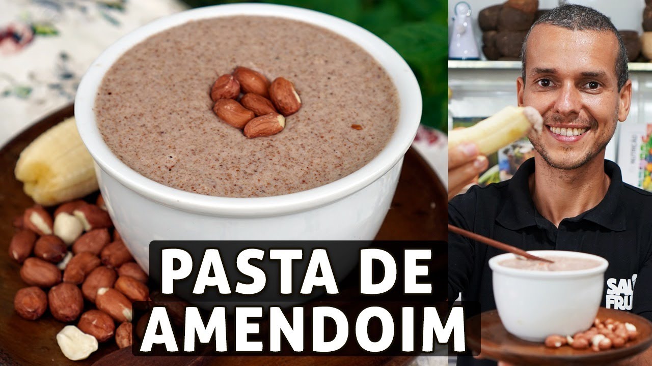 COMO FAZER PASTA DE AMENDOIM CASEIRA FÁCIL CRUA VEGANA BARATA