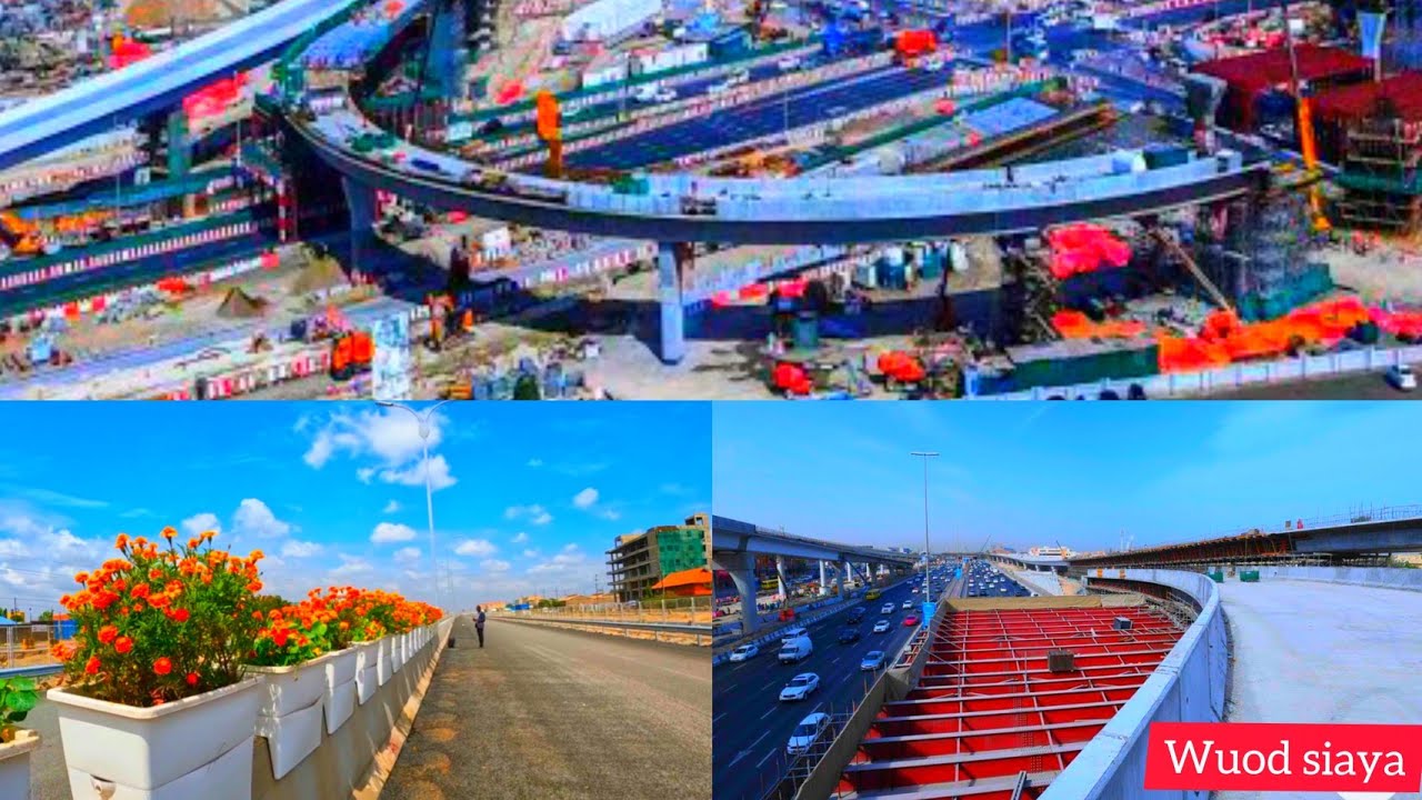 THE NAIROBI EXPRESSWAY'S BEAUTIFICATION PROGRESS,from Mlolongo to JKIA