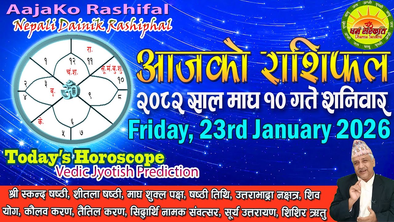 आजको राशिफल | २०८२ माघ १० गते शनिवार | January 24, 2026 | 2082 Magh 10 | Aaja Ko Rashifal