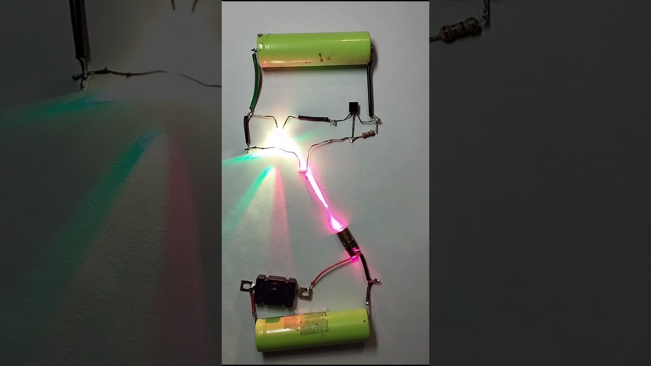 Long range laser remote  guided LED #experiment #circuit #laser