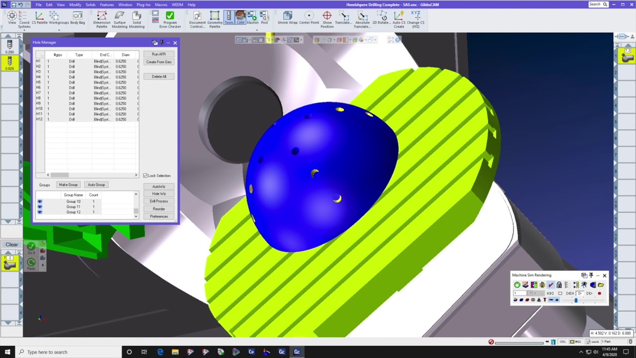 GibbsCAM 5 Axis Drilling
