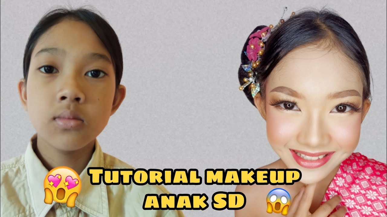 TUTORIAL MAKEUP ANAK SD!!😱