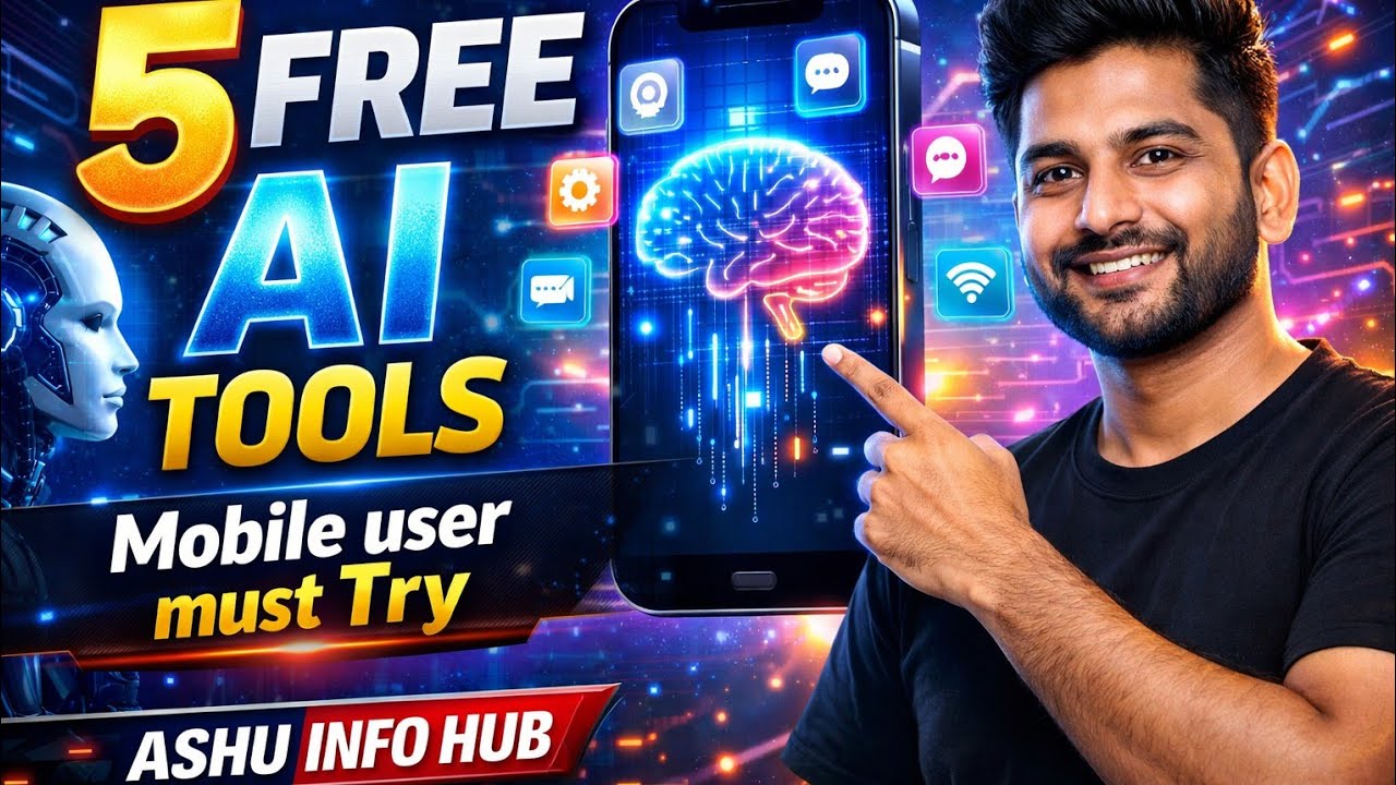 Top 5 Free Ai Tools in 2026 || Mobile से सब काम हुआ आसान ||