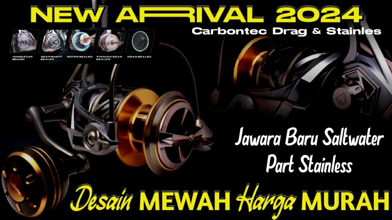 2024 INI BARU REEL SALTWATER,  PART NYA STAINLESS || NEW Reel CAPTAIN