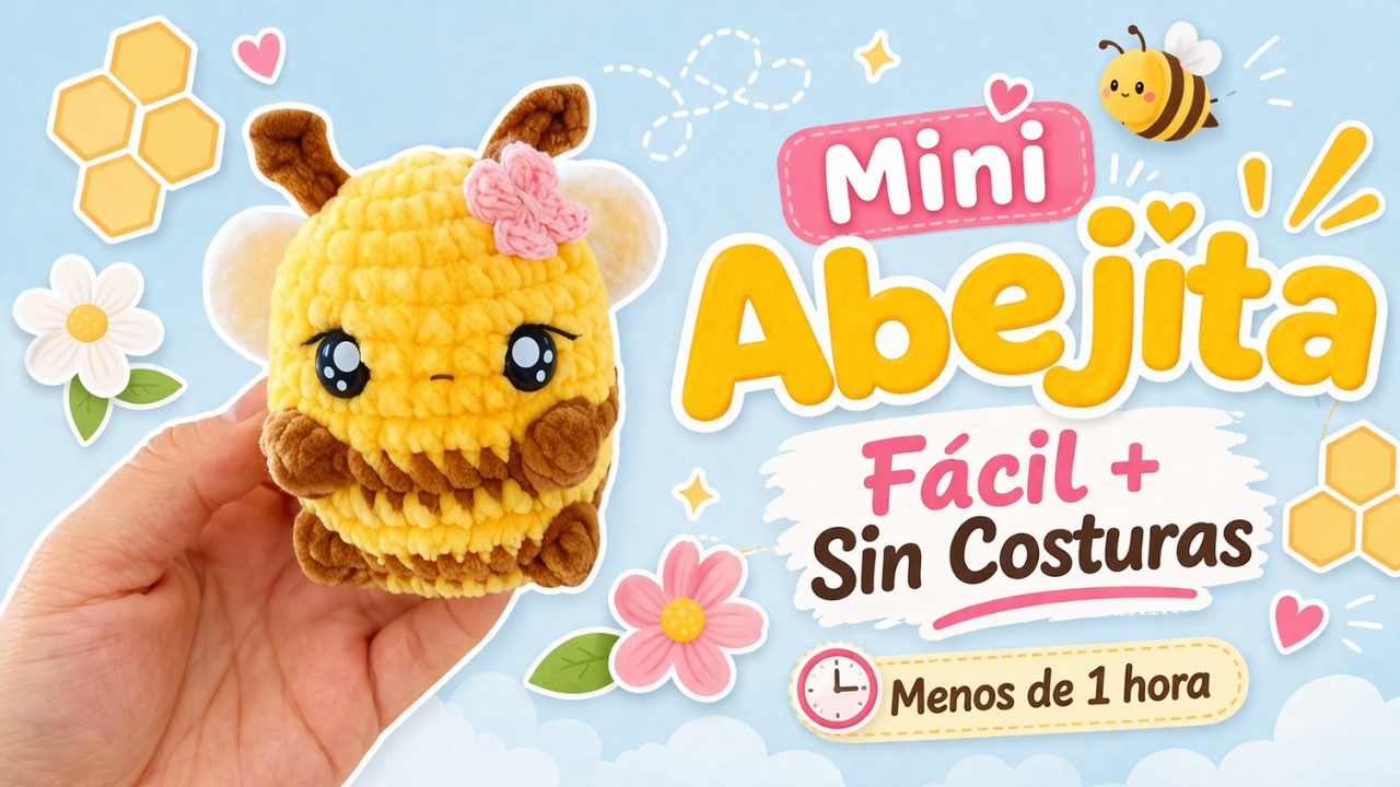 Bee Amigurumi Tutorial 🐝 | No-Sew Plushie (Easy & Fast)