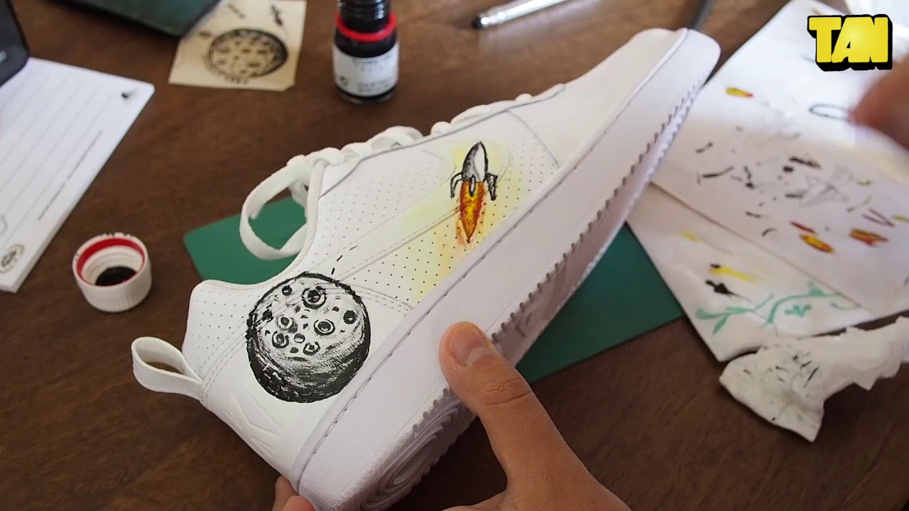 Space Oddity Nike Custom sneakers by aTdesign