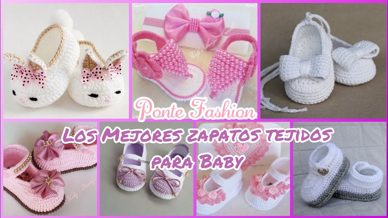DISEÑOS DE ZAPATOS TEJIDOS PARA BEBE/ MAS DE 50 ZAPATOS TEJIDOS PARA NIÑA BABY