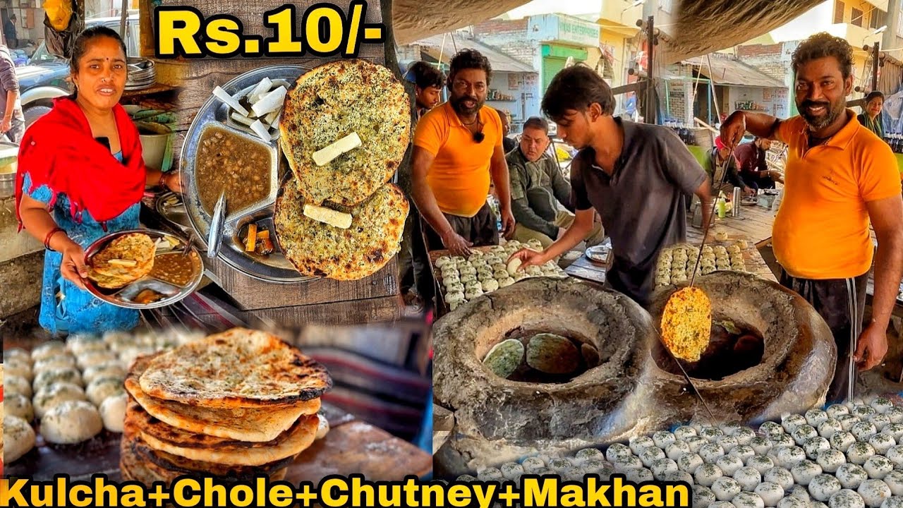 Rs.10/- Amritsari Kulcha | 1500+ Plates Daily | Punjab Street Food