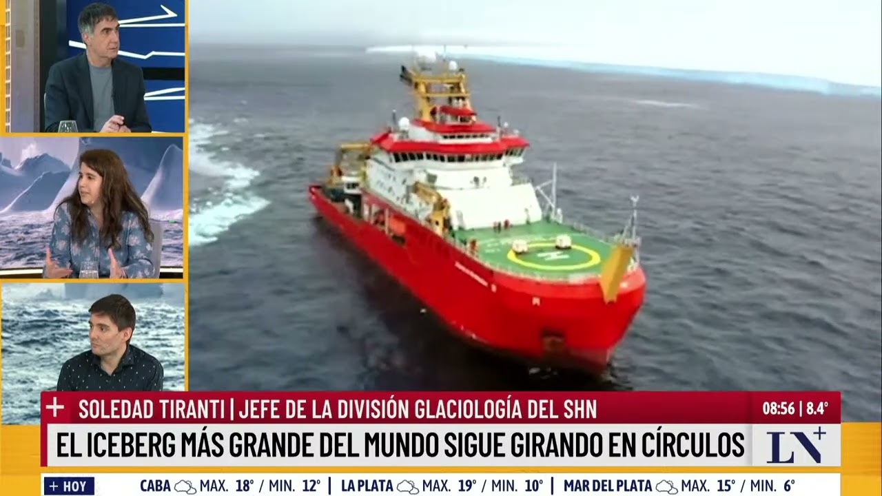 El iceberg más grande del mundo sigue girando en círculos ; el análisis de Soledad Tiranti