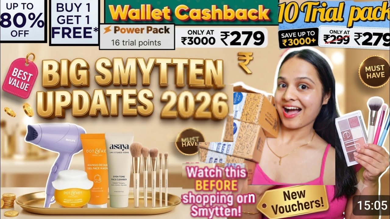 Smytten BIG New Update😍 (2026)How to use Cashback | Trial Points + 16 Points PowerPack🔥New Vouchers 