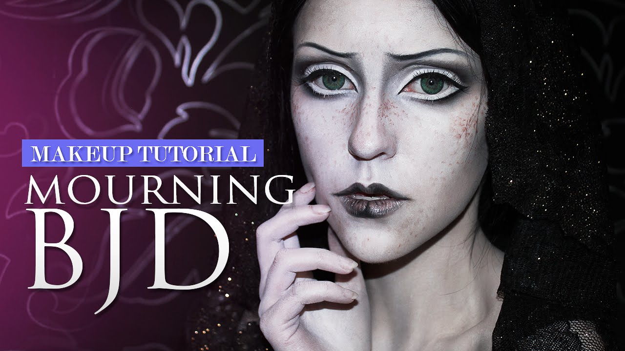 Makeup tutorial - [ Mourning BJD]