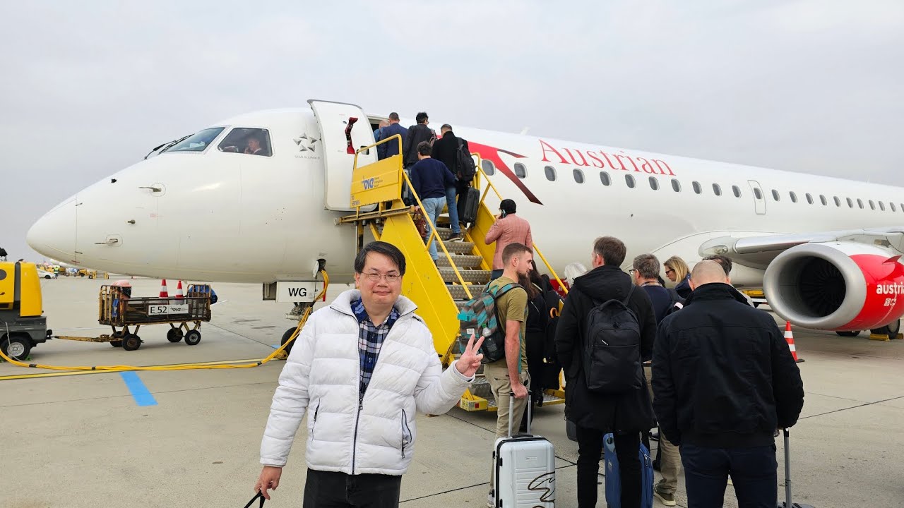 Austrian Airlines OS 521 E195 Business Class Vienna  to Venice 奧地利航空 維也納至威尼斯 商務艙 飛行記錄