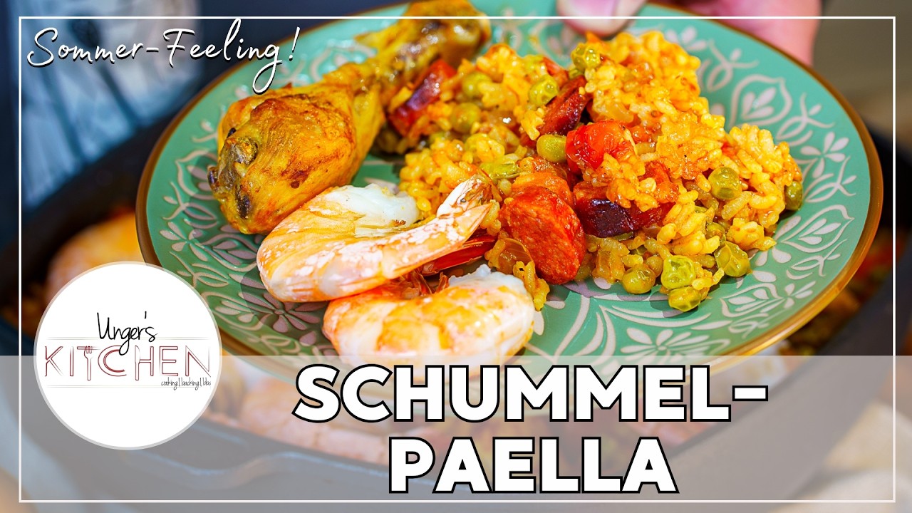 Schummel-Paella mit Geling-Garantie – knusprig, saftig & so einfach!