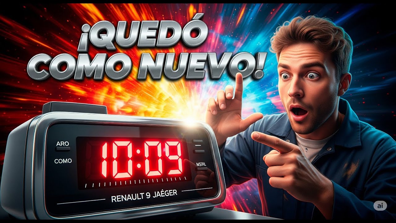 ⏰ Reloj Jaeger del Renault 9  Increíble Mantenimiento  ¡Quedó Como Nuevo! 🔧✨jaeger #watch #car