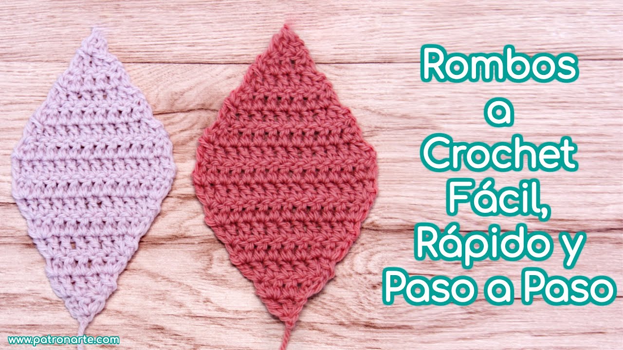Teje F&aacute;cil y R&aacute;pido Rombos a Crochet Paso a Paso