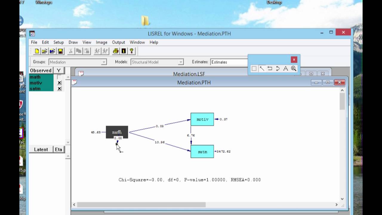 Mediation Analysis with Lisrel 9.2