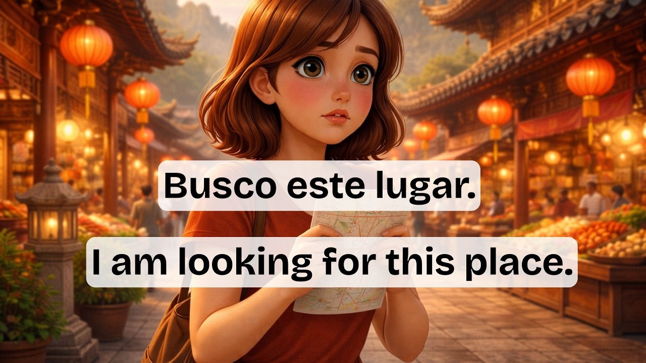 🧭 Learn 50 Key Spanish Phrases: Directions (Beginner A1–A2) | English Simple | Lost In Spain Words