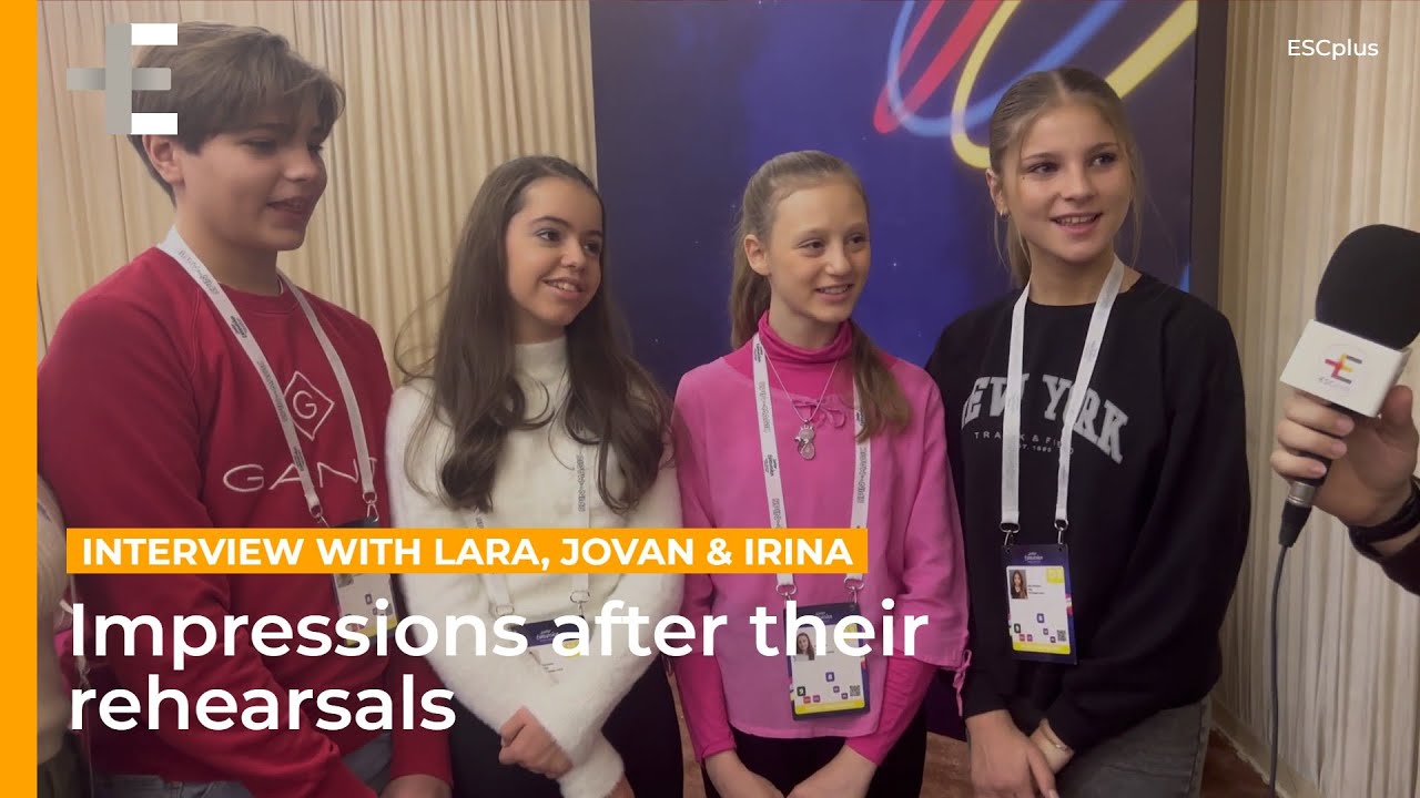 ESCplus interviews Lara, Jovan & Irina (North Macedonia 2022) - Junior Eurovision Song Contest 2022