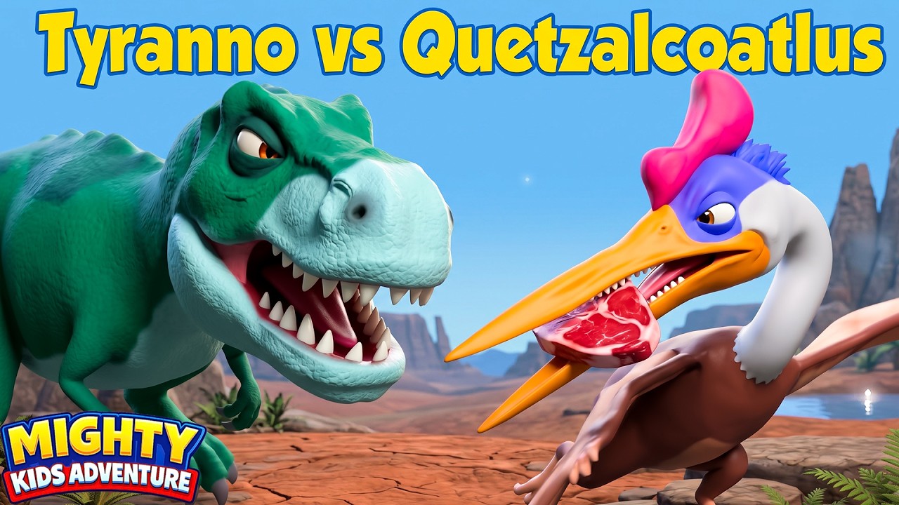 T-Rex VS Quetzalcoatlus | Dinosaur Battle | Meet Carnotaurus | Ep - 37 | Dinosaur for Kids