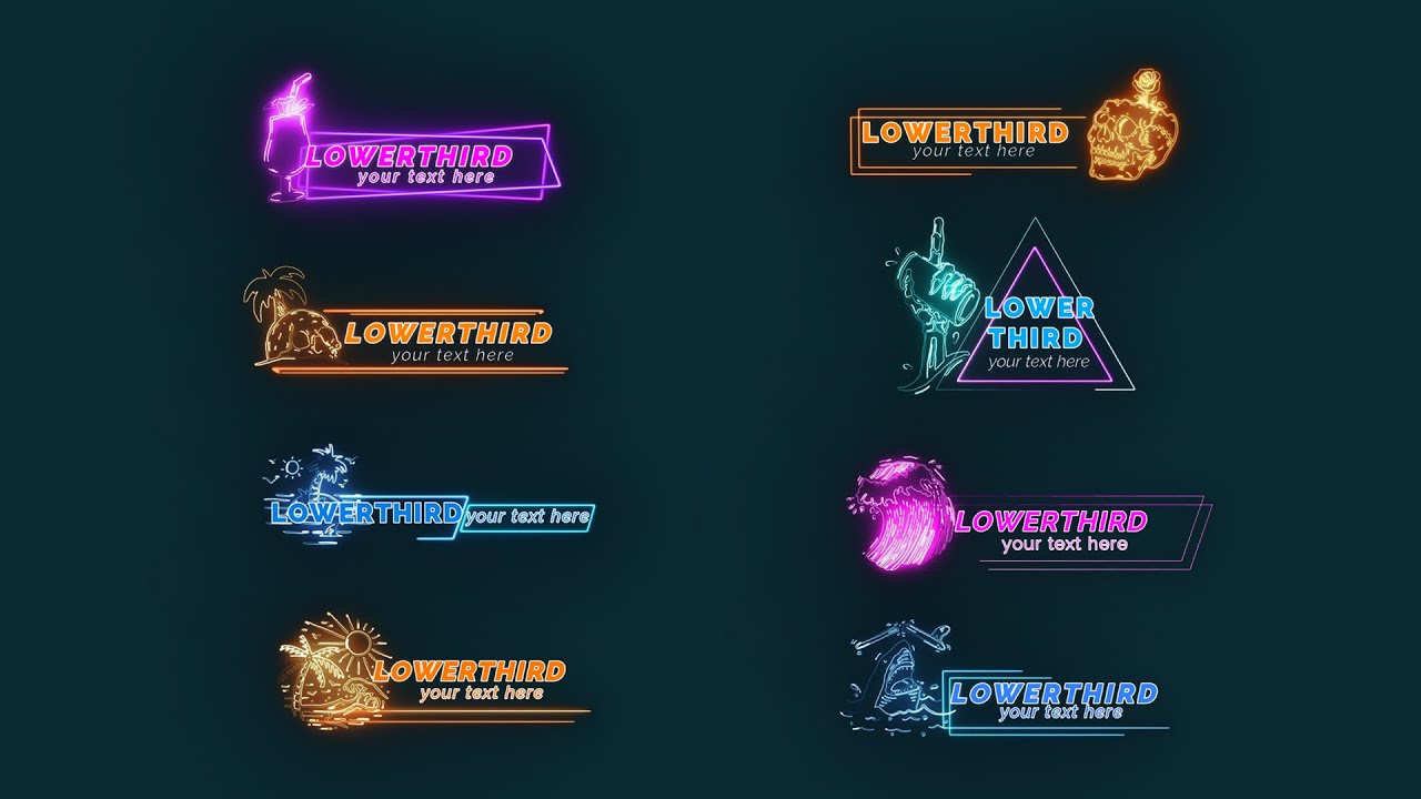 Top 8 Neon Title Animation Green Screen | Free Neon Title Animation Green Screen