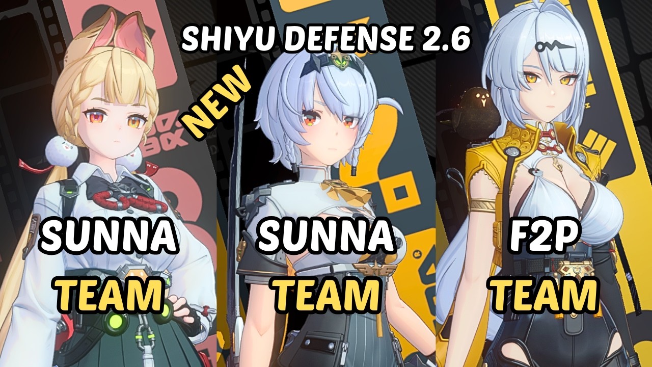 NEW Shiyu Defense ZZZ Yixuan F2P Team x M0 Anby Trigger x Alice Sunna Nicole Zenless Zone Zero 2.6