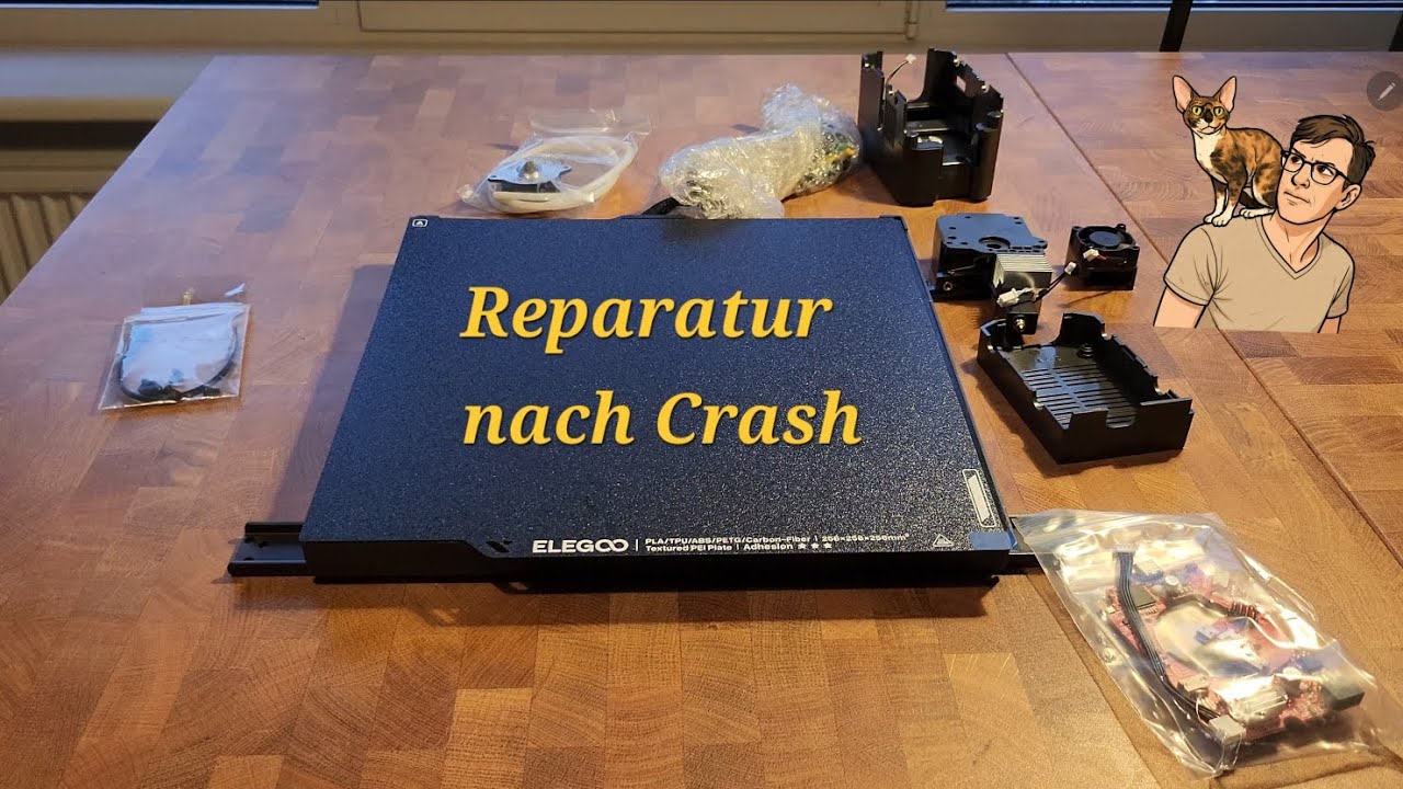 Reparatur des Elegoo CC nach Crash