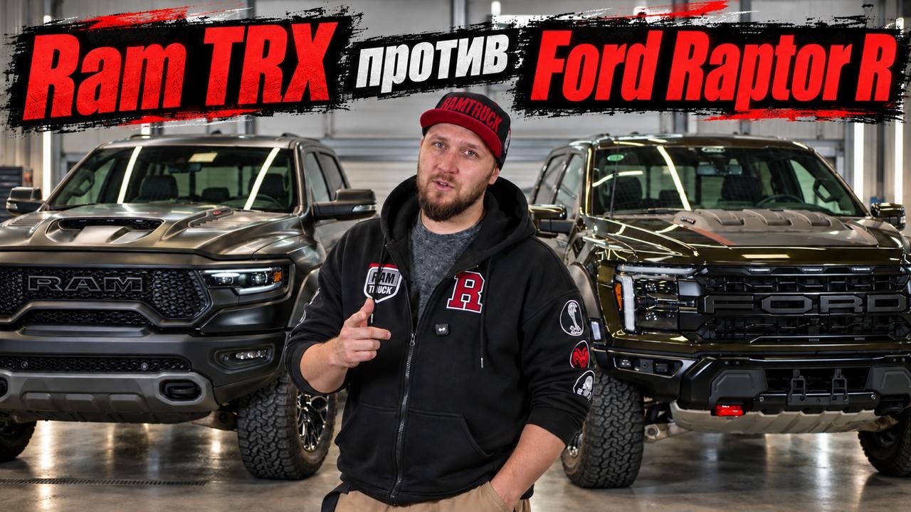 RAPTOR R vs RAM TRX! Битва двух V8-монстров в РАМТРАК