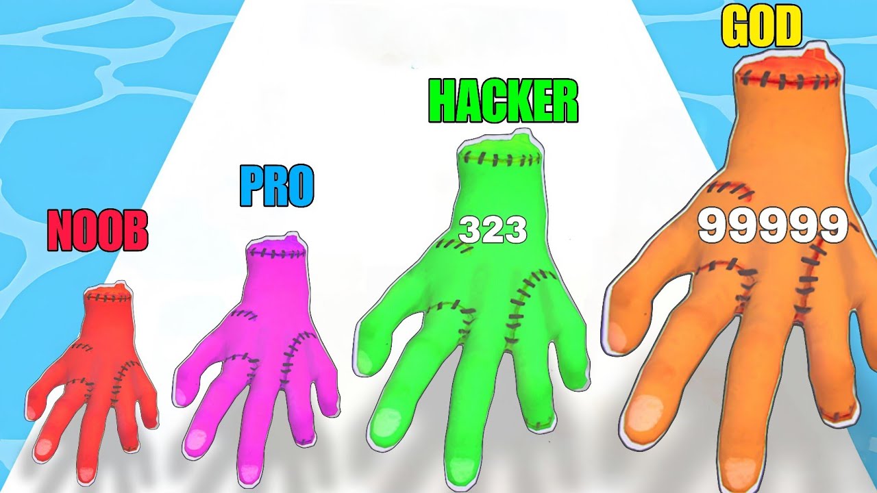 Amazing Gameplay 😍|NOOB VS PRO VS HACKER VS GOD in SCARY HAND RUNNER